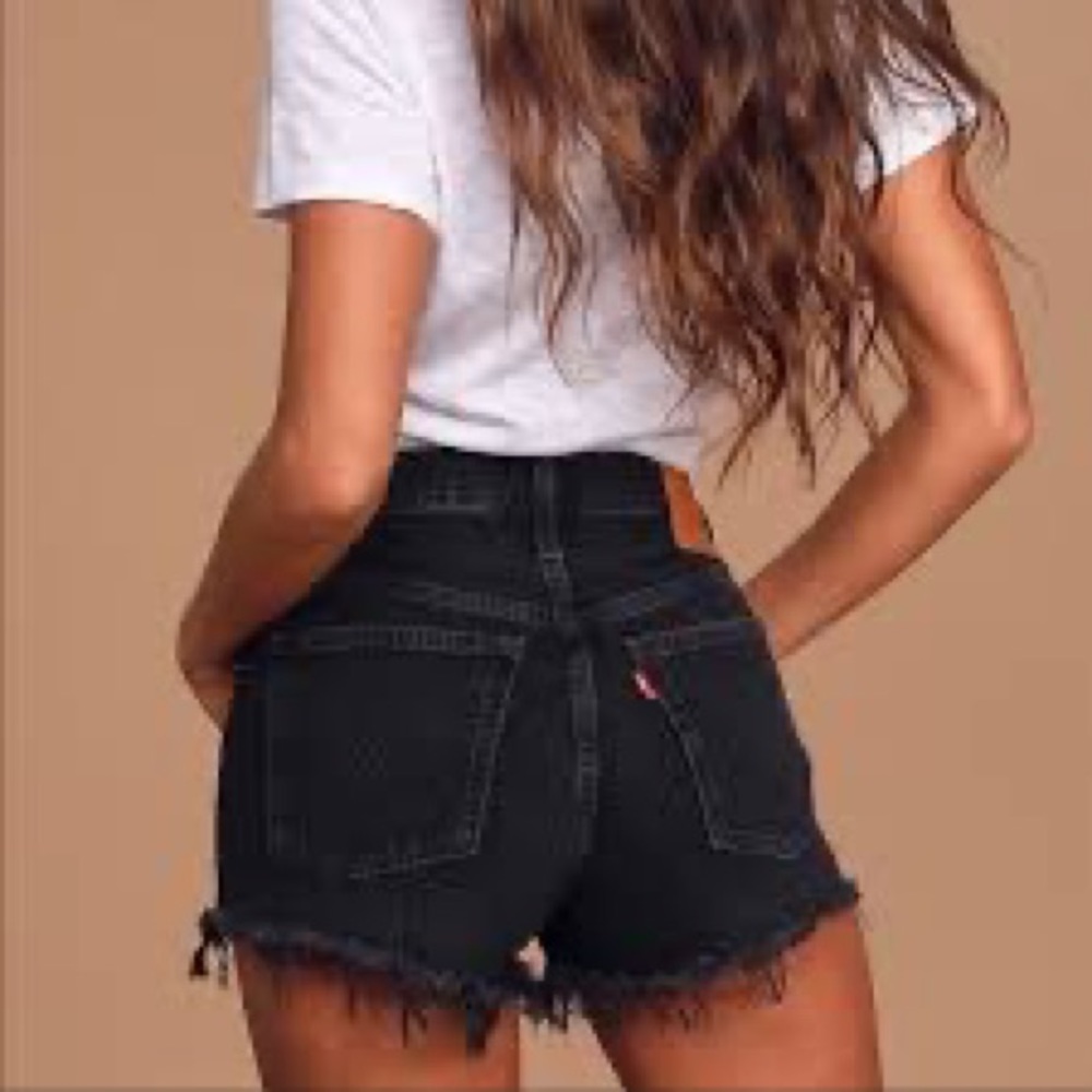 Levi’s 501 Black Jean Shorts High-rise